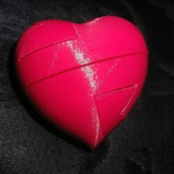3d printed heart love shape